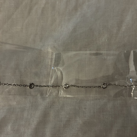 Silver CZ Charm Bracelet - Picture 2 of 2